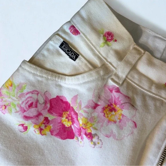 💝 Escada by Margareth Ley Vintage Floral Jeans- Rare 1980s/90s - Picture 12 of 12